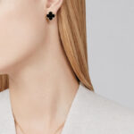 Clover Leaf Earrings · 925 Silver · 18K Gold Platedachite - Image 4