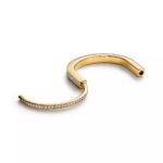 Lock Bangle with Zirconia · 18K Gold Plated · PVD 5x Layered - Image 5