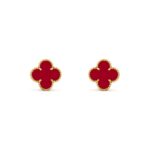 Clover Leaf Earrings · 925 Silver · 18K Gold Platedachite - Image 5