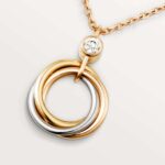 Gold-Plated Triple Circle Pendant Necklace - Image 5