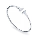 T Open Cuff Bracelet · 18K Gold Plated · Minimalist Design - Image 6