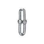 Link Earrings · Zirconia Accent · 18K Gold Plated · 1.5" Chain Design - Image 6