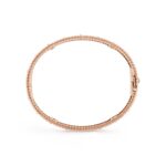 Gold-Plated CZ Beaded Motif Bangle Bracelet (6.3") - Image 6