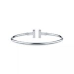 T Open Cuff Bracelet · 18K Gold Plated · Minimalist Design - Image 7