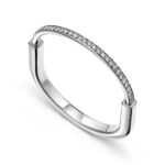 Lock Bracelet with Zirconia · 18K Gold Plated · Medium Size - Image 7