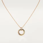 Gold-Plated Triple Circle Pendant Necklace - Image 7