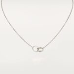 Gold-Plated Interlocking Double Ring Necklace - Image 7