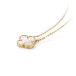 Clover Leaf Necklace,925 Silver, 18k Gold Plated - Image 8