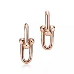 Link Hoop Earrings · 18K Gold Plated · Minimalist Chain Design - Image 9
