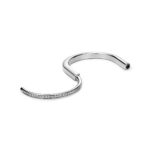 Lock Bracelet with Zirconia · 18K Gold Plated · Medium Size - Image 9