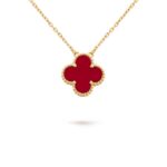 Clover Leaf Necklace,925 Silver, 18k Gold Plated - Image 9