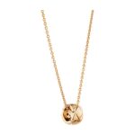 Gold-Plated Quilted Pendant Necklace - Image 9