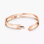Gold-Plated CZ Double Band Bangle Bracelet - Image 9