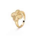 Gold-Plated Floral Motif Ring – 925 Silver - Image 10