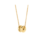 Gold Plated Double Circle Pendant Necklace - Image 10