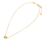 Gold Plated Double Circle Pendant Necklace - Image 11