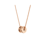 Gold Plated Double Circle Pendant Necklace - Image 13
