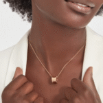 Gold Plated Double Circle Pendant Necklace - Image 6