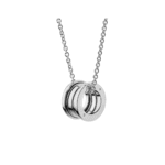 Gold Plated Double Circle Pendant Necklace - Image 7