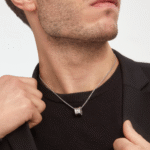 Gold Plated Double Circle Pendant Necklace - Image 9