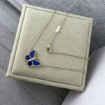 Double Butterfly Lapis Necklace