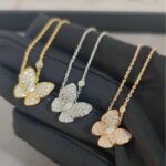 Double Butterfly Crystal Necklace