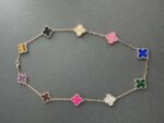 Colorful Lucky Clover Long Necklace - Image 2