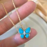 Turquoise Double Butterfly Necklace