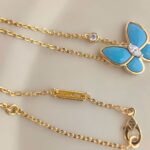 Turquoise Double Butterfly Necklace - Image 2