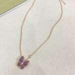 Purple Chalcedony Butterfly Necklace - Image 2