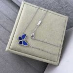 Double Butterfly Lapis Necklace - Image 3