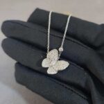 Double Butterfly Crystal Necklace - Image 3