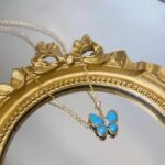 Turquoise Double Butterfly Necklace - Image 3