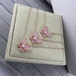 Pink Butterfly Pendant Necklace - Image 4