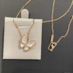 White Butterfly Pendant Necklace - Image 5