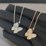 Double Butterfly Crystal Necklace - Image 5