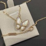 White Butterfly Pendant Necklace - Image 6